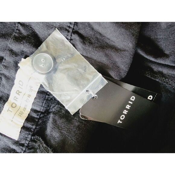 Torrid 24 Pants Black Linen Blend Wide Leg High Rise With Belt SZ 3X NWT RV $66 - Picture 10 of 10